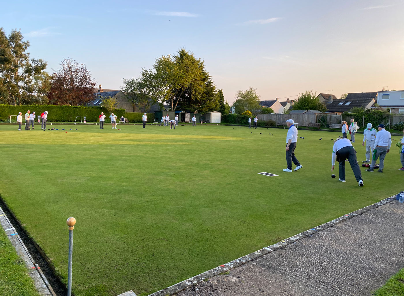 Middle Barton Bowls Club - picture of the bowl green